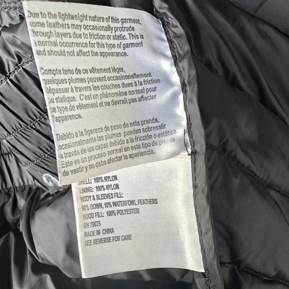 Michael Kors Packable Down Puffer Coat Black Hooded Jacket Women’s 1X Plus Size - Picture 5 of 5